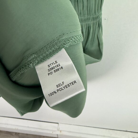 NWT Current Air Gaia Smocked Mini Dress Elbow Sleeve Green Size Medium M NEW - Picture 8 of 11